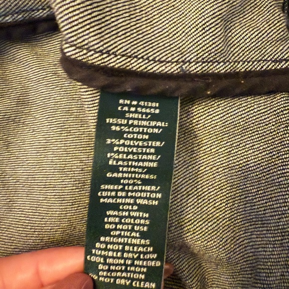Ralph Lauren Navy Denim Jacket with Tan Details - Picture 3 of 4